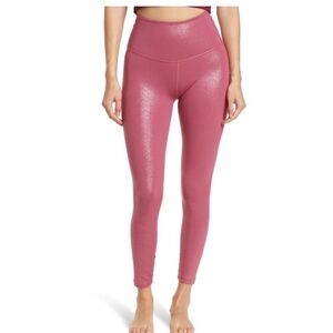 Beyond Yoga Pink Twinkle Leggings